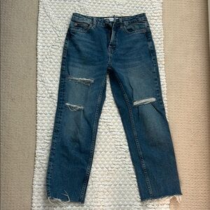 Women's Blue Distressed Jeans